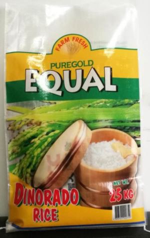Bossa d'arròs de 25kg per a la marca PUREGOLD EQUAL de client de Filipines